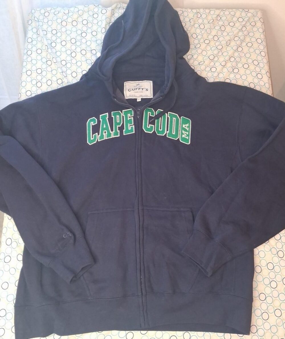 VTG. Style Cape Cod MA Cuffy's Hoodie XL Blue\Green